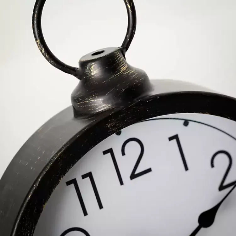 Decorative Accents>Kirklands Home Metal Vintage Tabletop Clock Black