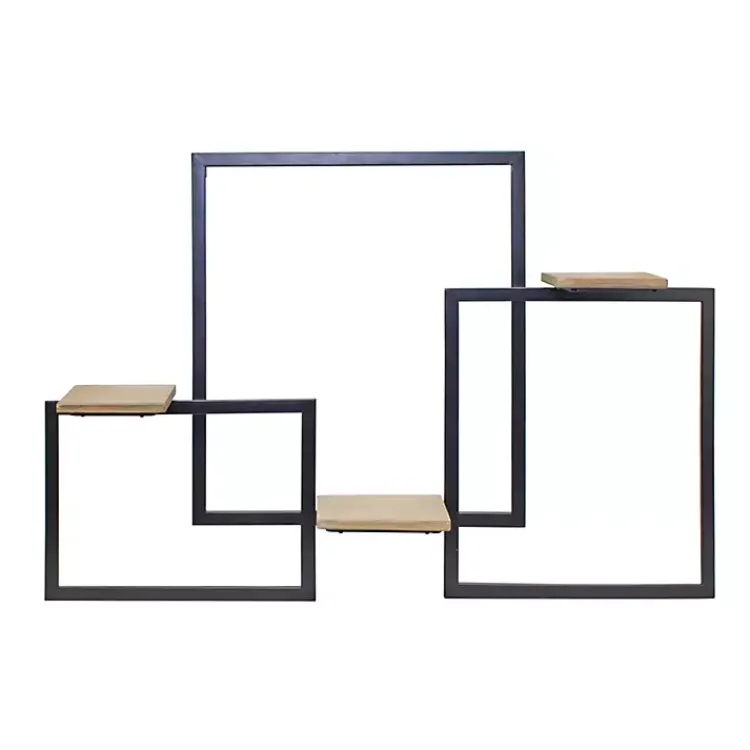 Kirklands Home Black Modern Geometric Wall Shelves Discount