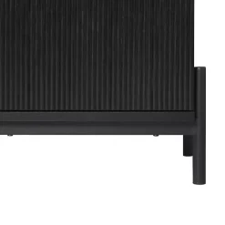 Kirklands Home Reeded 3-Drawer Dresser Black Outlet