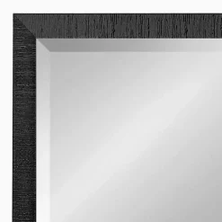 Kirklands Home Black Ribbed Renna Wall Mirror, 20x30 in. New