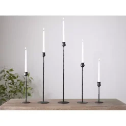 Candle Holders>Kirklands Home Textured Taper Candle Holder, 12 in. Black