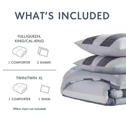 Kirklands Home Blake Blue Stripe 3-pc. Full/Queen Comforter Set Discount