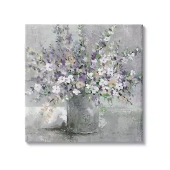 Kirklands Home Blossoming Aster Bouquet Canvas Print, 30x30 in. Gray Discount