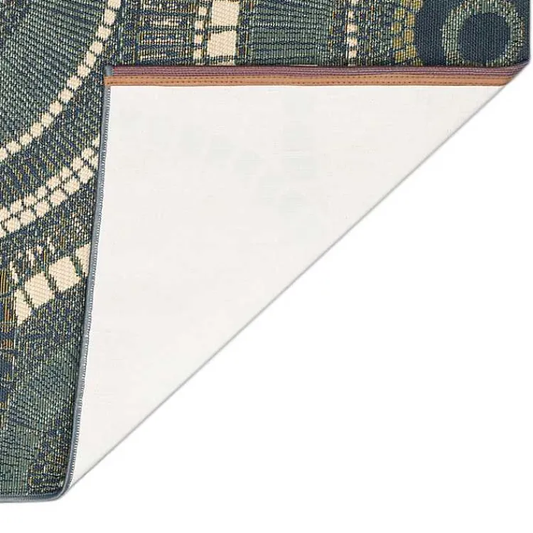Kirklands Home Blue & Green Circles Indoor/Outdoor Rug, 2x3 Sale