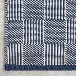 Kirklands Home Blue & Ivory Checkered Indoor/Outdoor Rug, 6x9 Sale