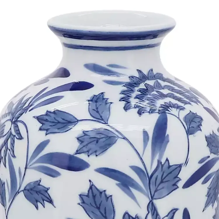 Vases>Kirklands Home Blue & White Chinoiserie Ceramic Vase, 13 in.