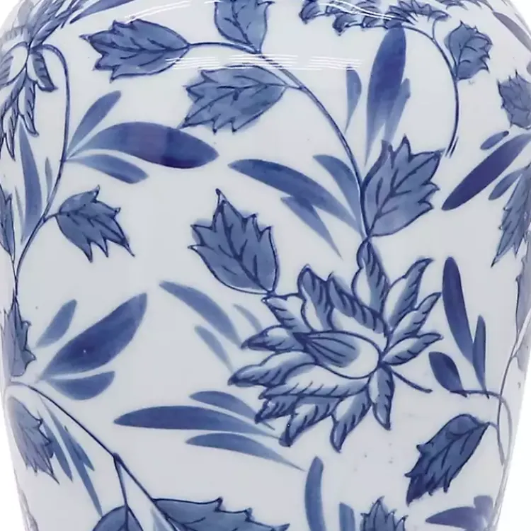 Vases>Kirklands Home Blue & White Chinoiserie Ceramic Vase, 13 in.