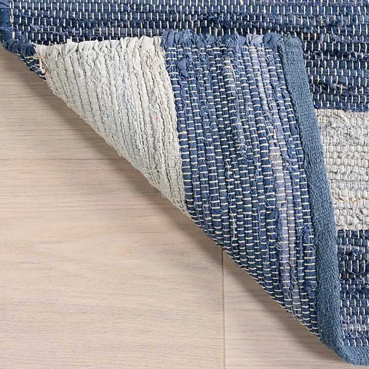 Kirklands Home Blue & White Striped Indoor/Outdoor Rug, 4x6