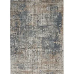 Kirklands Home Blue and Beige Tally Textured Area Rug, 5x7 Hot