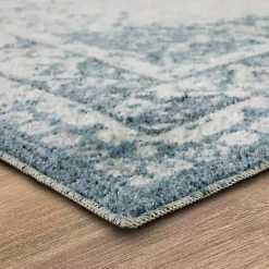 Kirklands Home Blue and Cream Blackwell Area Rug, 6x9 Discount