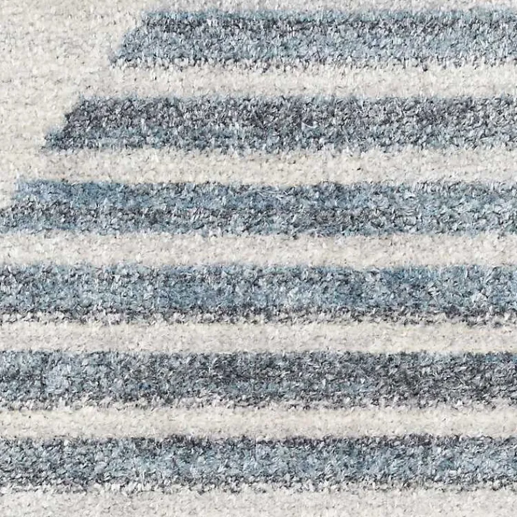 Kirklands Home Blue and Ivory Half Moon Washable Area Rug, 5x7 Sale