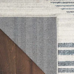 Kirklands Home Blue and Ivory Linear Moons Runner, 2x8 Sale