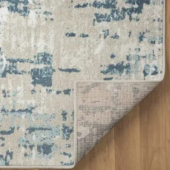 Kirklands Home Blue Avalon Abstract Pattern Area Rug, 3x8 Hot