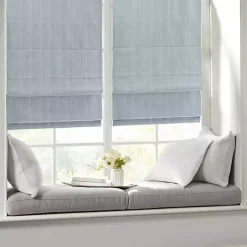 Kirklands Home Basketweave Cordless Roman Shade, 35 in. Blue