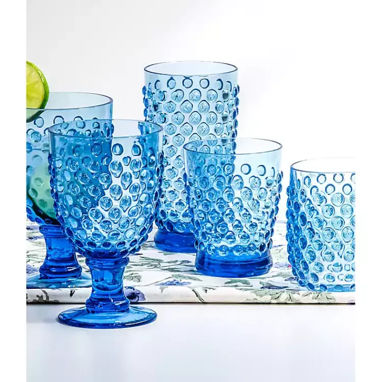 Kirklands Home Beaded Acrylic Tumbler Glasses, Set of 6 Blue Sale