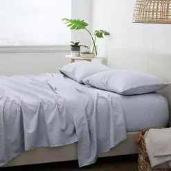 Kirklands Home Chambray 4-pc. California King Sheet Set Blue Discount