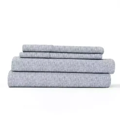 Kirklands Home Chambray 4-pc. California King Sheet Set Blue Discount