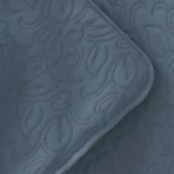 Kirklands Home Floral Stitch 3-pc. Queen Quilt Set Blue Hot