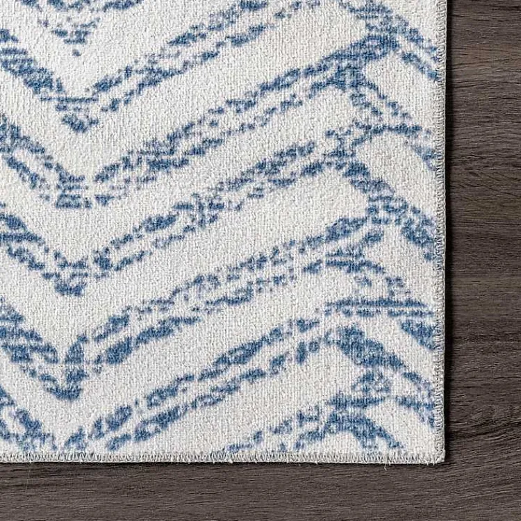 Kirklands Home Blue Geometric Pattern Washable Area Rug, 3x5