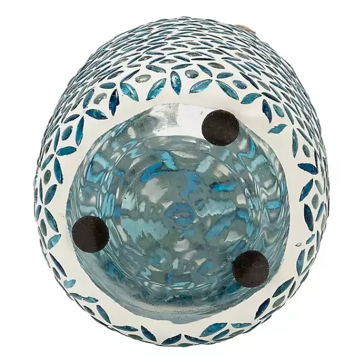 Vases>Kirklands Home Blue Glass Mosaic Vase