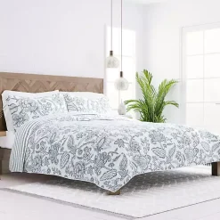 Kirklands Home Blue Jacobean Reversible 2-pc. Twin Quilt Set Best
