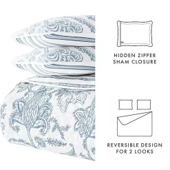 Kirklands Home Blue Jacobean Reversible 2-pc. Twin Quilt Set Best