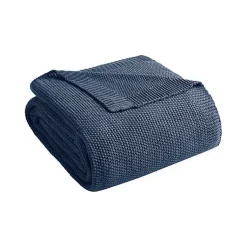 Blankets & Throws>Kirklands Home King Rylan Knit Blanket Blue