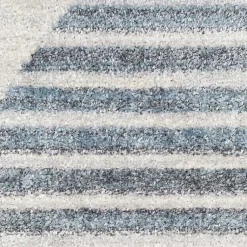 Kirklands Home Blue Linear Geometric Washable Area Rug, 6x9 Outlet
