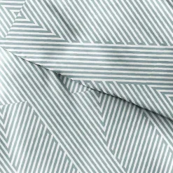 Kirklands Home Blue Linear 3-pc. King Duvet Cover Set New