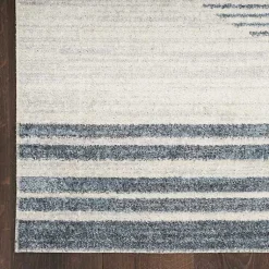Kirklands Home Blue Linear Sphere Washable Area Rug, 3x5 Clearance