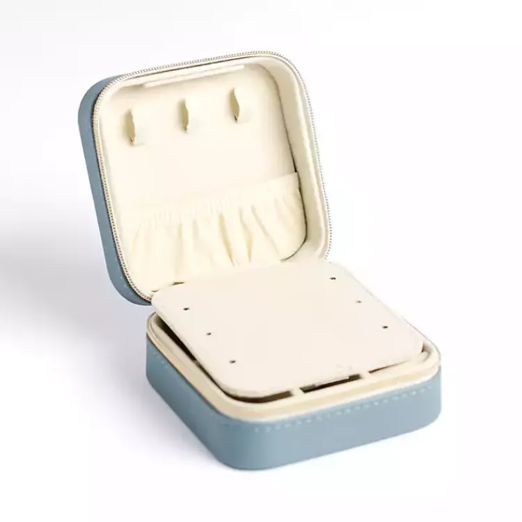 Monogram Seasonal Decor>Kirklands Home Monogram D Travel Jewelry Box Blue