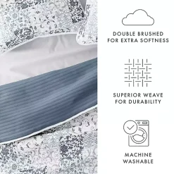 Kirklands Home Blue Patchwork Reversible 3-pc. Queen Quilt Set Sale