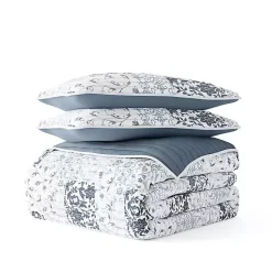 Kirklands Home Blue Patchwork Reversible 3-pc. King Quilt Set Sale