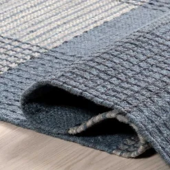 Kirklands Home Plaid Emily Henderson x RugsUSA Area Rug, 4x6 Blue Discount