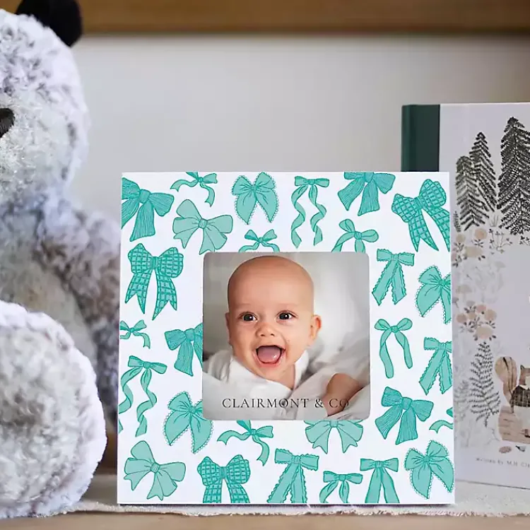 Picture Frames>Kirklands Home Blue Preppy Bows Picture Frame