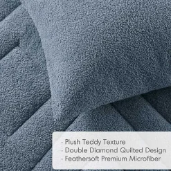 Kirklands Home Quilted Teddy 3-pc. Full/Queen Comforter Set Blue Online