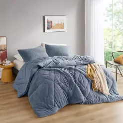 Kirklands Home Quilted Teddy 2-pc. Twin Comforter Set Blue