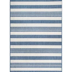 Kirklands Home Robin Stripe Outdoor Rug, 5x8 Blue Discount