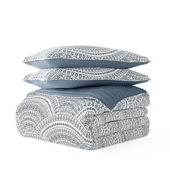 Kirklands Home Blue Scalloped Reversible 3-pc. Queen Quilt Set Hot