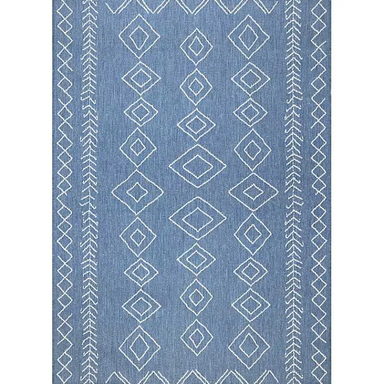 Kirklands Home Blue Serna Tribal Outdoor Area Rug, 8x11 Online