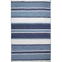 Kirklands Home Blue Shades Striped Indoor/Outdoor Area Rug, 5x7 Hot