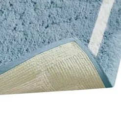 Kirklands Home Simple Trim Cotton Tufted Bath Mat, 72 in. Blue