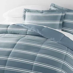 Kirklands Home Striped Reversible 3-pc. Queen Comforter Set Blue Sale