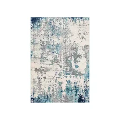 Kirklands Home Blue Sutton Contemporary Area Rug, 5x7 Clearance