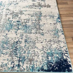 Kirklands Home Blue Sutton Contemporary Area Rug, 5x7 Clearance