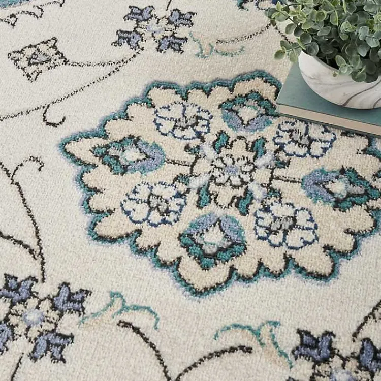 Kirklands Home Blue Vintage Medallion Indoor/Outdoor Rug, 8x10 Sale