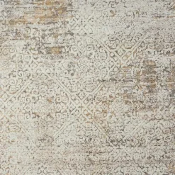 Kirklands Home Brisbane Beige Faded Damask Area Rug, 5x8 Online