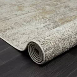 Kirklands Home Brisbane Beige Faded Damask Area Rug, 5x8 Online