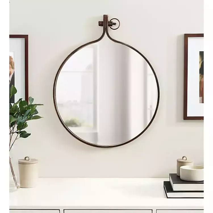 Kirklands Home Bronze Metal Yitro Wall Mirror Brown Hot