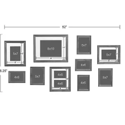 Kirklands Home Brown and Gray 10-pc. Gallery Wall Frame Set Outlet